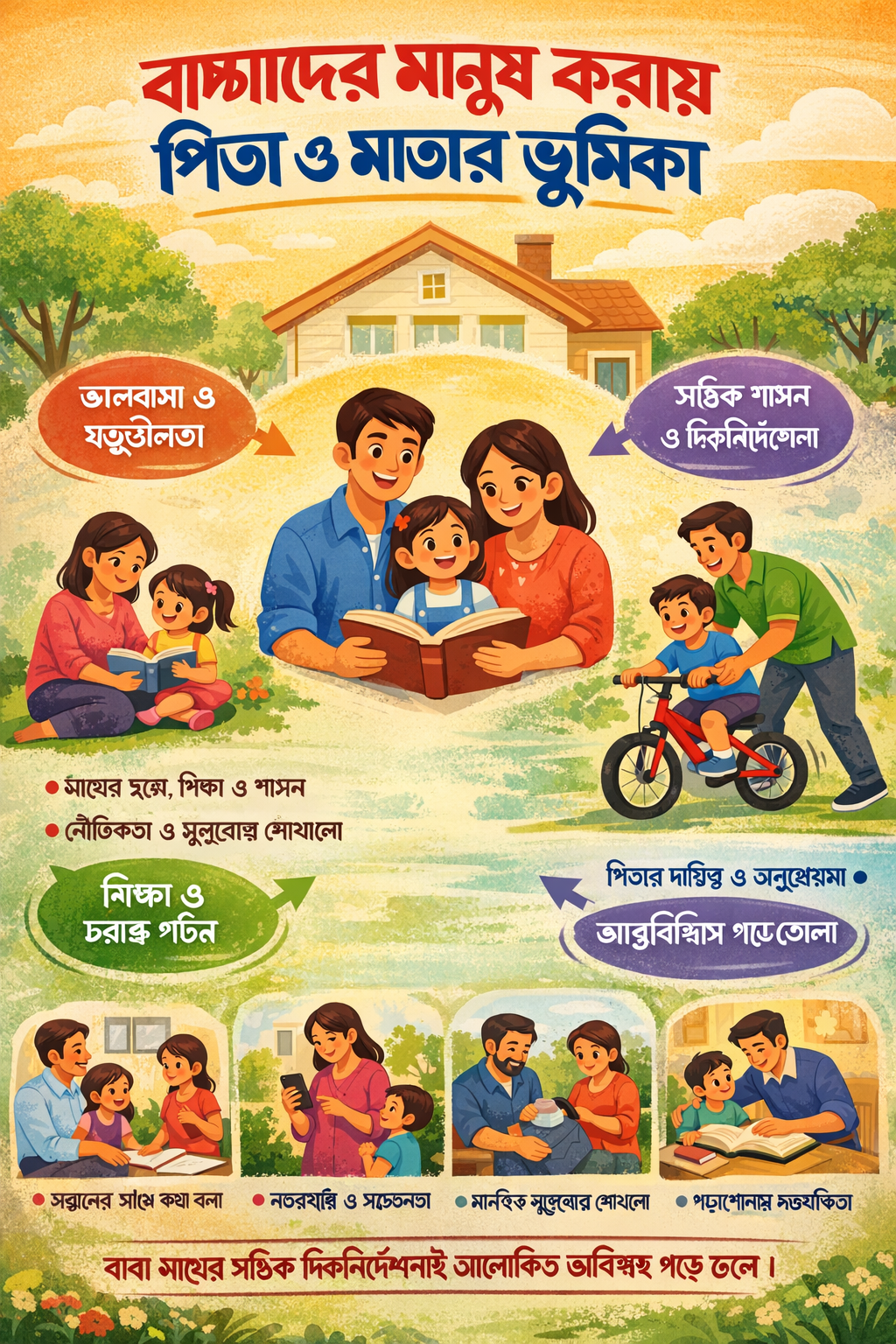 “বাচ্চাদের মানুষ করায় পিতা ও মাতার ভূমিকা” 